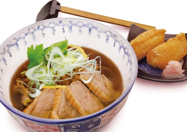 鴨南蛮そばとゆかりの稲荷寿司